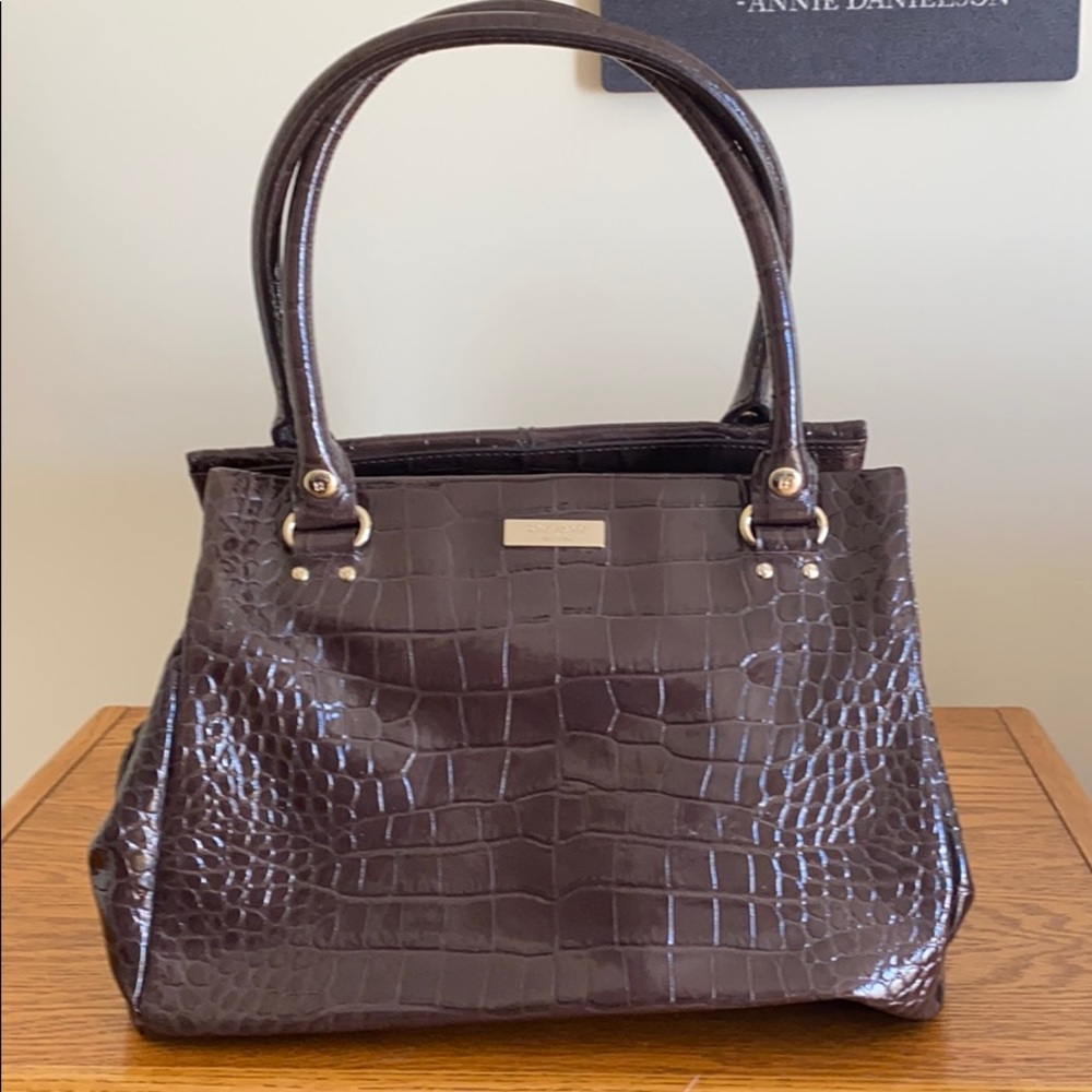 Kate spade brown croc patent leather bag. NWOT